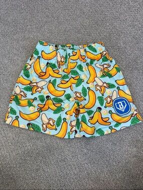 Baseball Lifestyle 101 Banana Print Athletic Shorts - Light Blue